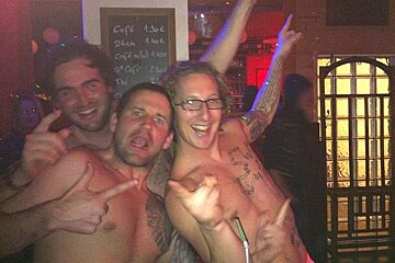 An image of people drinking at apres-ski bar South Bar in Chamonix Mont Blanc