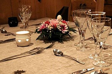 An image of a restaurant in a ski resort hotel in the French Alps