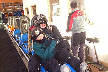 An image of the luge sledge ride at Les Planards leisure park in Chamonix Mont Blanc