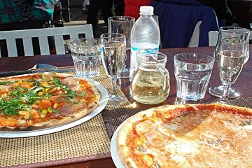 pizza lunch, Courmayeur