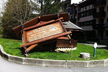An image of damage caused by a foehn wind storm in Chamonix Mont Blanc