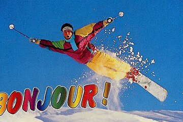 monoski bonjour postcard