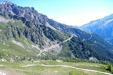 An image of the Marathon du Mont Blanc route from Flegere to Planpraz, Chamonix