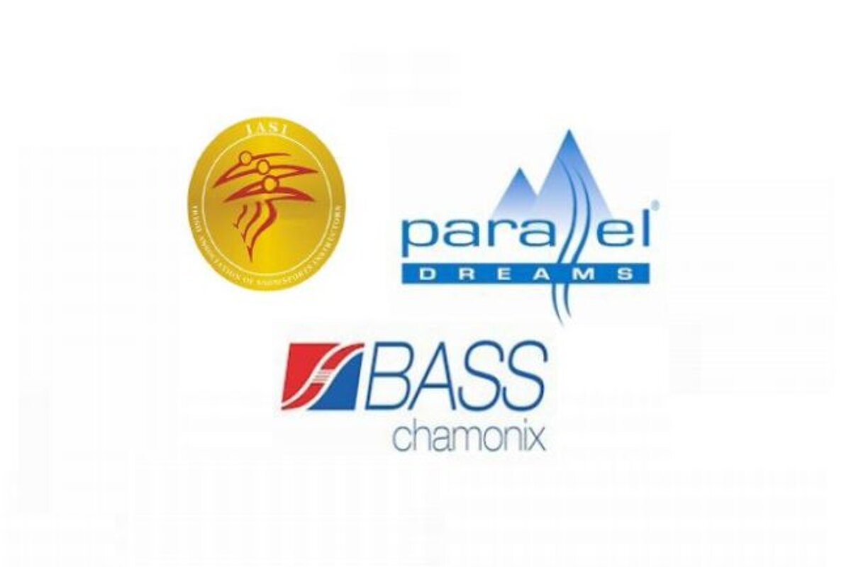 The logos for parallel dreams , bass and chamonix are on a white background