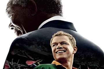 A movie poster for the movie invictus starring matt damon