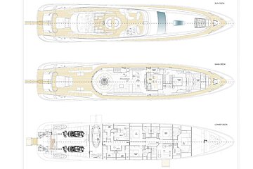A drawing of a boat shows the lower deck and main deck