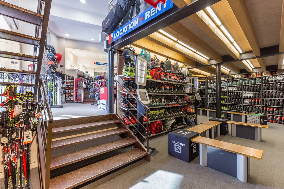 A store with a sign that says location rent