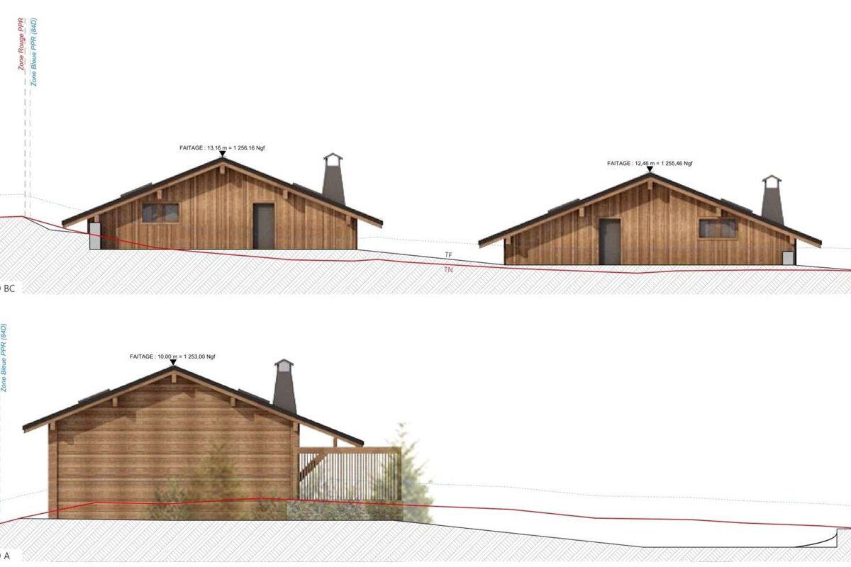 A drawing of a house with the word partage on it