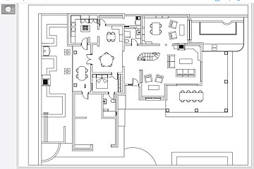 A black and white floor plan of a house