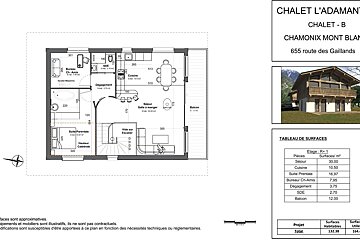 A floor plan of a chalet l' adaman