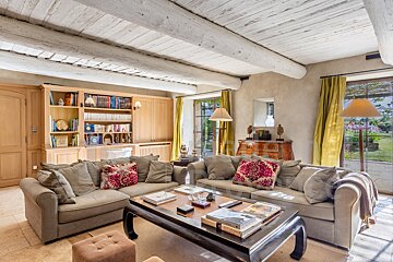 A living room with two couches and a coffee table