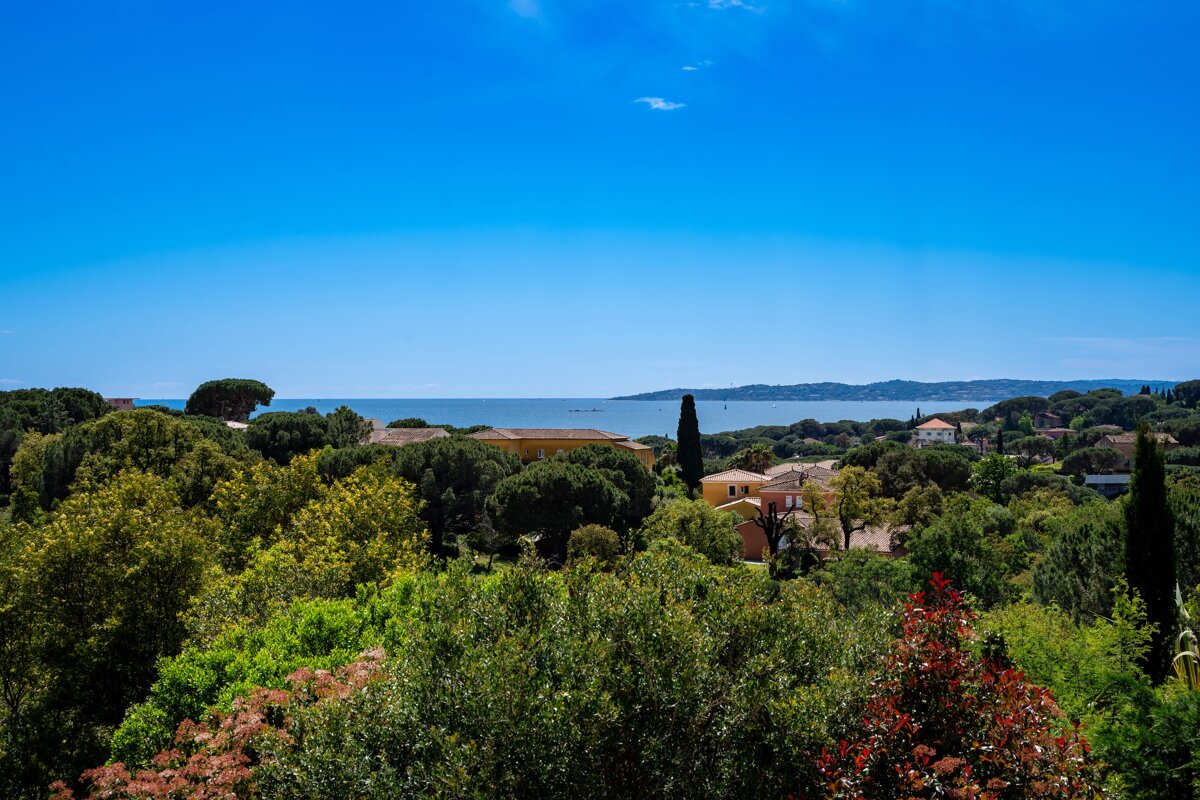 A large body of water is surrounded by trees and houses