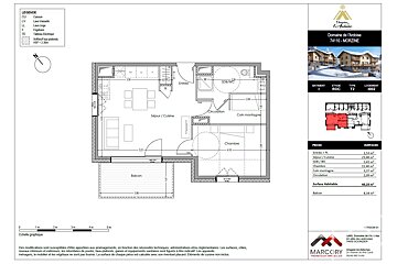 Detailed architectural floor plan of a T2 apartment (
