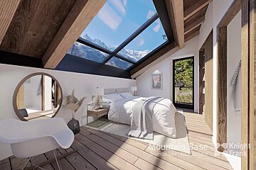 An artist 's impression of a bedroom from mountain base