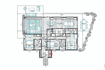 A black and white floor plan of a house