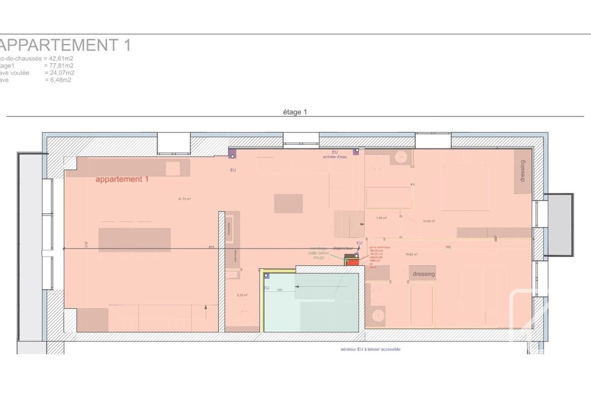 A floor plan of
