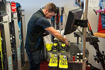 Le Cheval Blanc ski technician at work