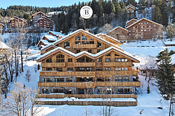 A large building with the letter b on it