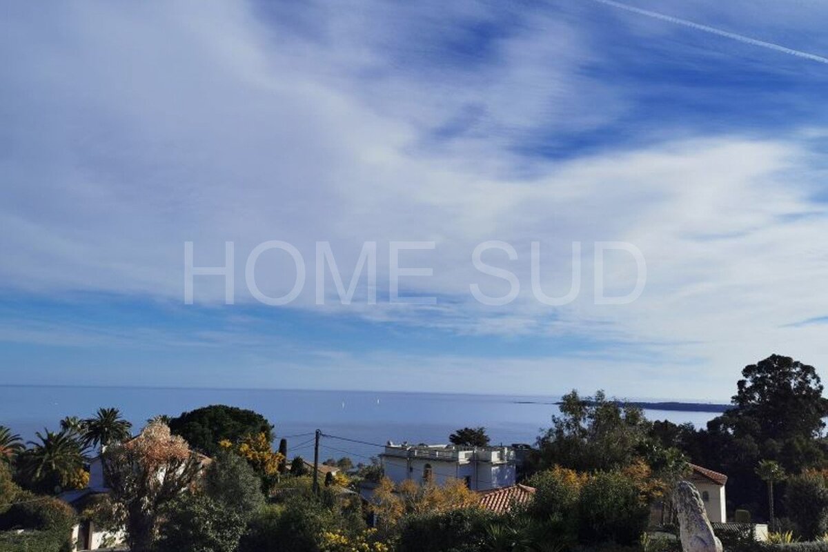 The word home that is on a blue sky