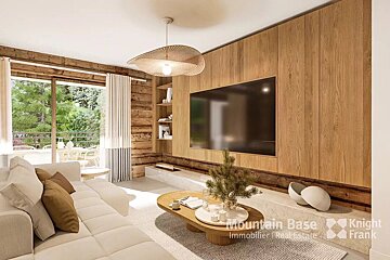 A living room with a couch and a flat screen tv from mountain base knight frank