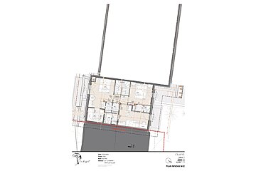 A floor plan of a building with the word plan on it