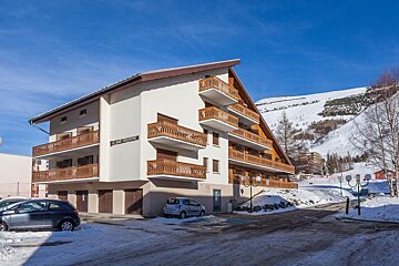 A ski resort apartment building (