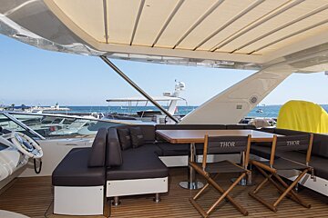 The word thor that is on a chair