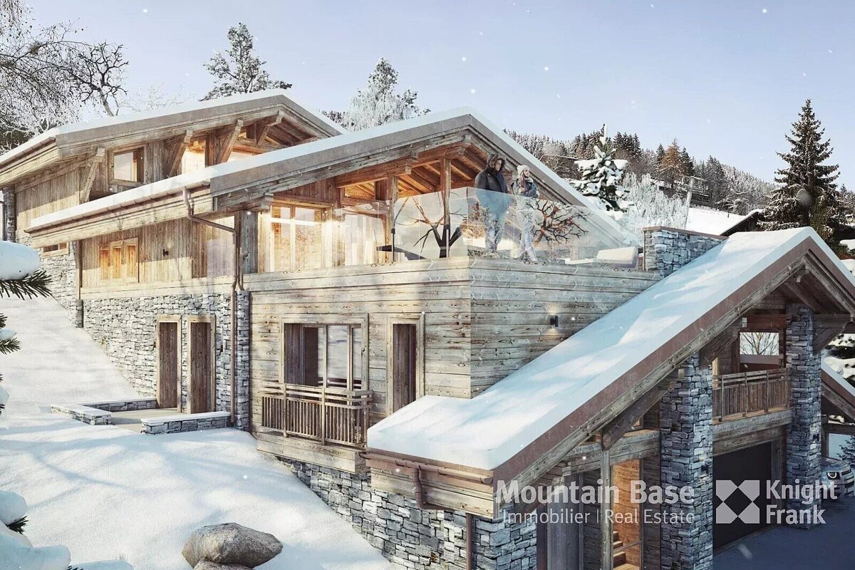 A mountain base knight frank real estate property in the snow