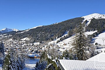 A snowy landscape with the word alpine on the bottom right