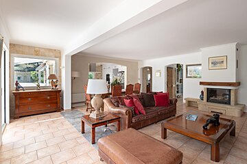 A living room with a couch and a coffee table