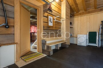 A doorway with a welcome mat that says child friendly