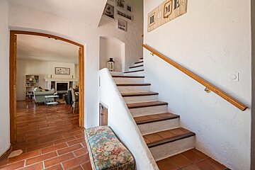Stairs leading up to the second floor of a house
