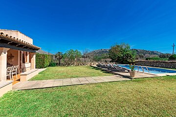 A house with a swimming pool in the backyard