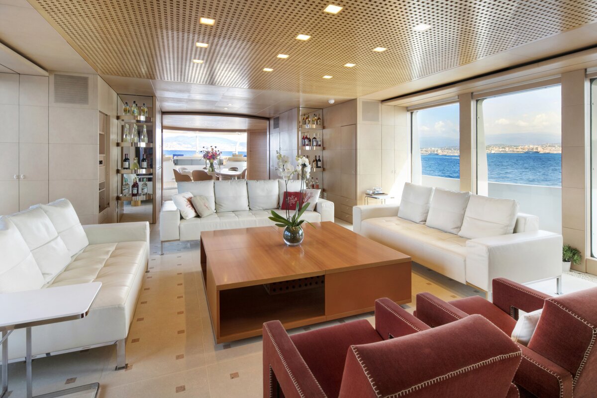 A living room with a couch and a coffee table
