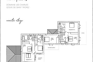 A black and white floor plan of the first floor of a house