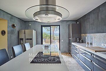 A kitchen with the words made in provence by immobilier