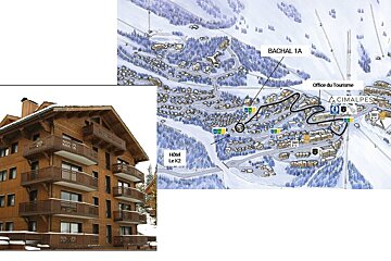 A map showing the location of the hotel le k2