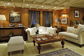 A living room with a couch and a coffee table