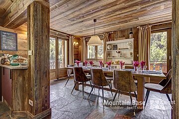 A dining room with a sign that says mountain base