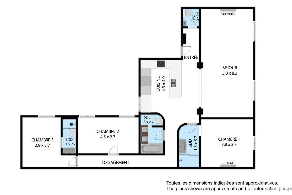 A black and white floor plan of a house