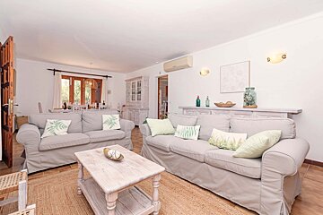 A living room with two couches and a coffee table