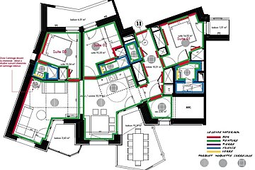 A black and white floor plan of a house with the number 11 at the top