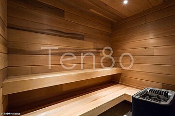 A photo of a wooden sauna taken by ten80 holidays