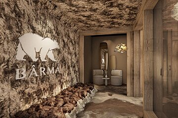 The word barma is on a furry wall