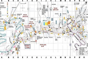 A map showing the location of a ski resort in france