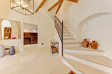 Stairs leading up to the second floor of a house