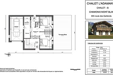 A floor plan of a chalet l' adamant