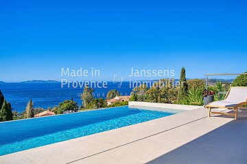 A swimming pool with the words made in provence by janssens written on it