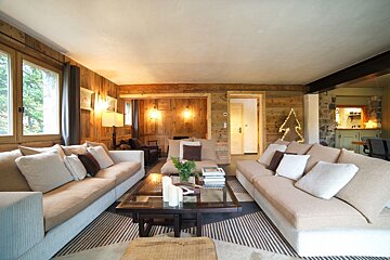 A living room with two couches and a coffee table