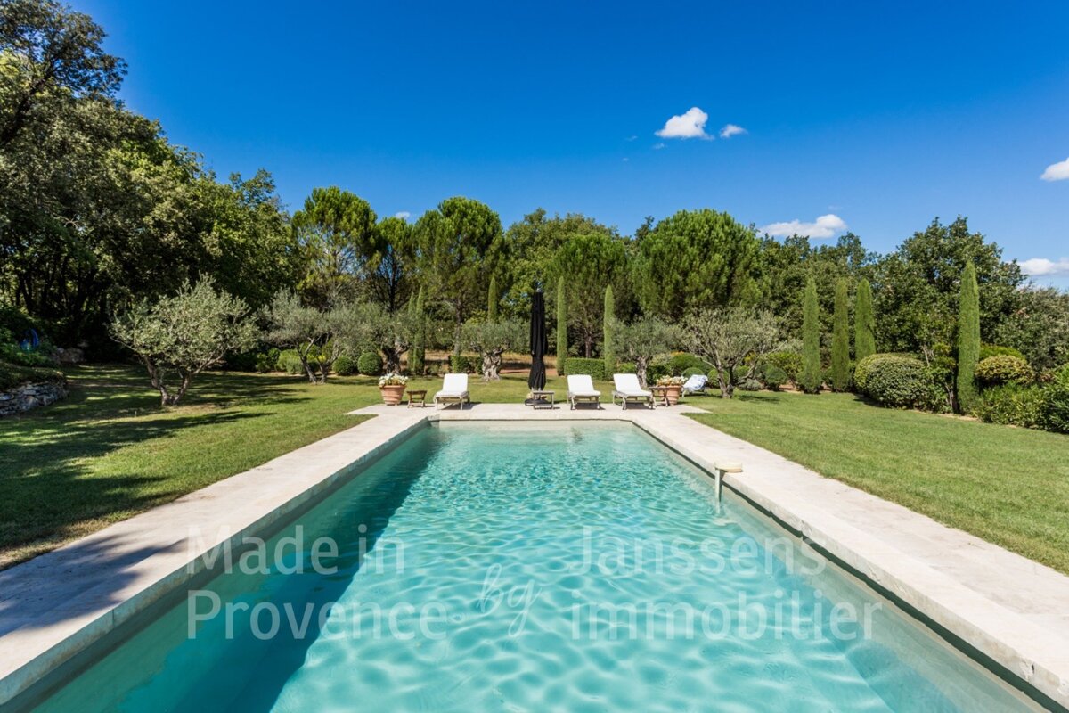 A large swimming pool that is made in provence